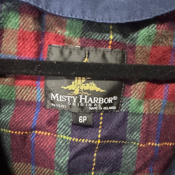 Misty Harbor Any Weather Rain Coat Womens P6 Red Fabric Lined Slick Pockets Sm - Picture 6 of 8